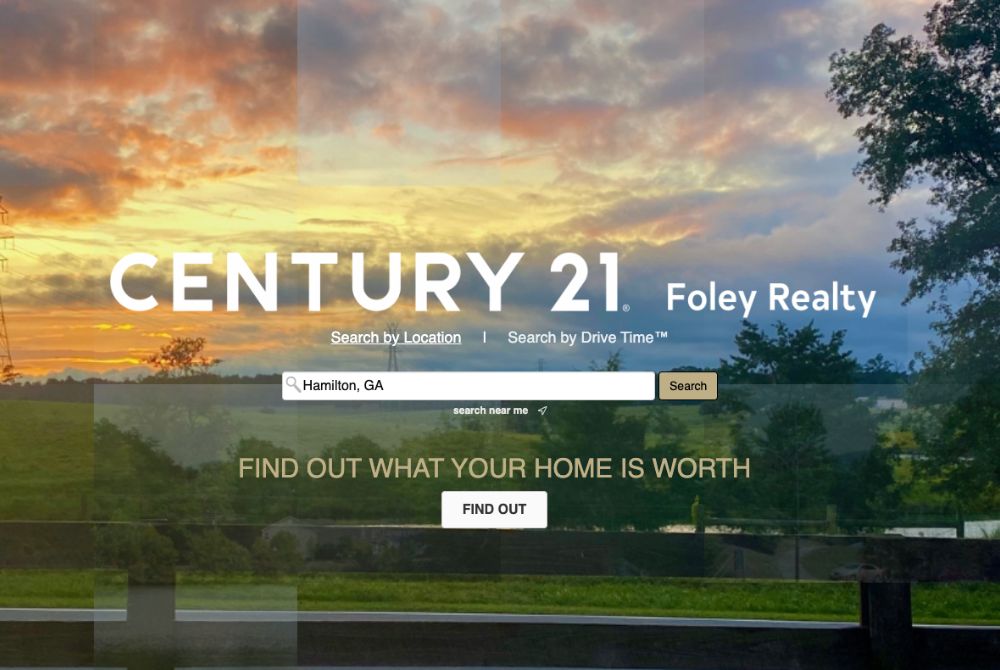 screenshot of foley real estate website